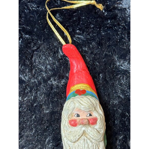 Vintage House of Hatten Santa Claus Head with Bell Christmas Ornament 1994 - Picture 3 of 7